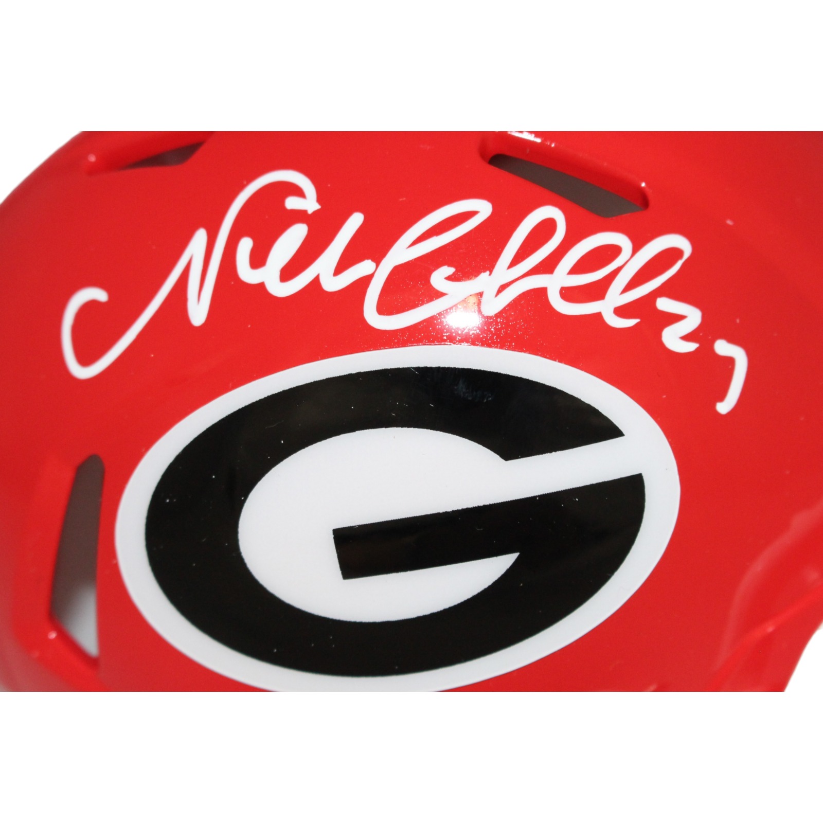 Nick Chubb Autographed Georgia Bulldogs Speed Mini Helmet BAS