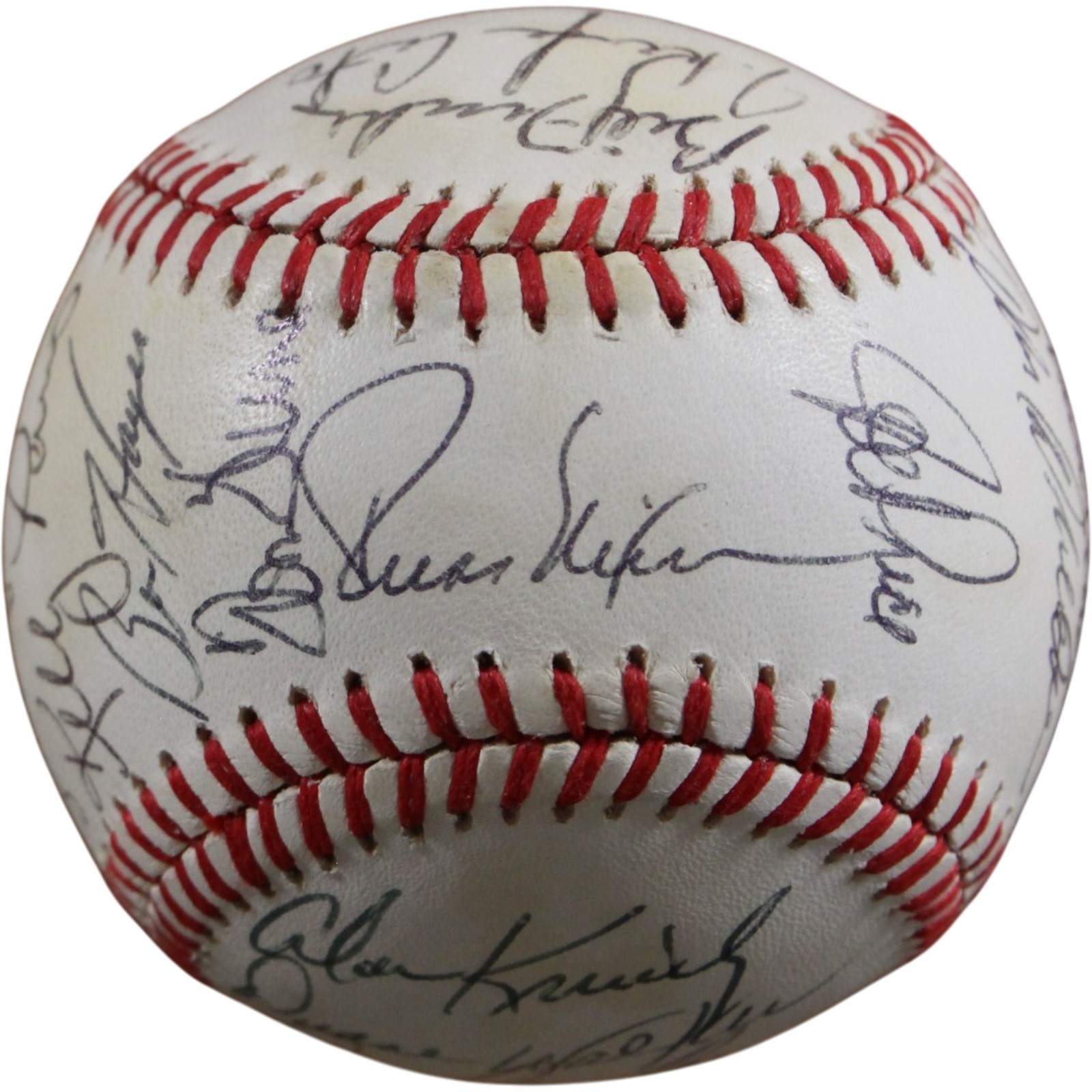 Cincinnati Reds 1983 Team Bench Soto + 22 Sigs Signed NL Baseball Beckett 56276