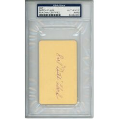 Earl "Dutch" Clark Autographed/Signed Detroit Lions Cut PSA Slabbed 54789