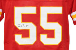 Frank Clark Autographed/Signed Pro Style Red XL Jersey JSA