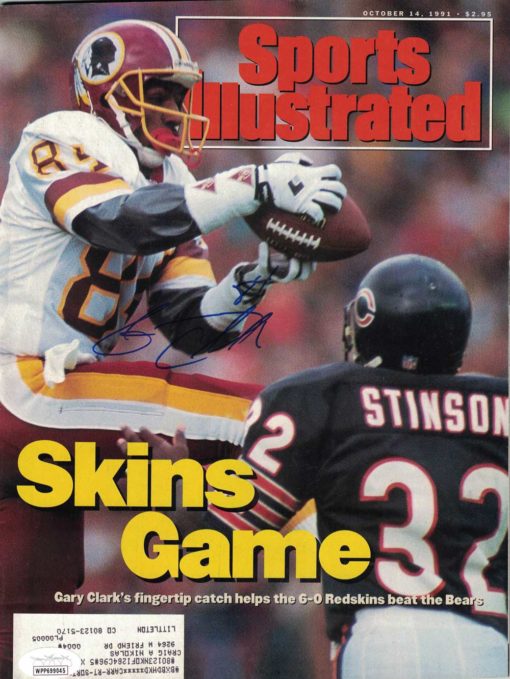 Gary Clark Autographed Washington Redskins 1991 Sports Illustrated JSA 25516