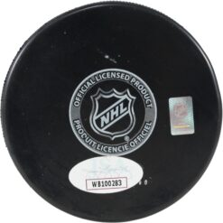 Wendel Clark Autographed Toronto Maple Leafs Logo Puck 1st Pick 85 JSA 53990