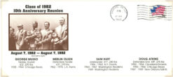 Class of 1982 10th Anniversary Reunion Hall of Fame Cachet Envelope