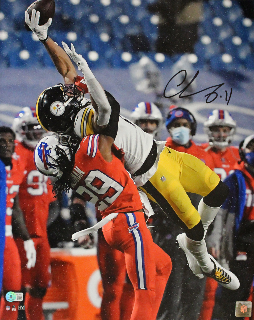 Chase Claypool Autographed/Signed Pittsburgh Steelers 16x20 Photo BAS