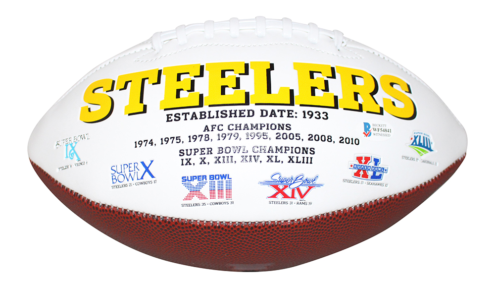 Chase Claypool Autographed/Signed Pittsburgh Steelers Logo Football BAS 30348