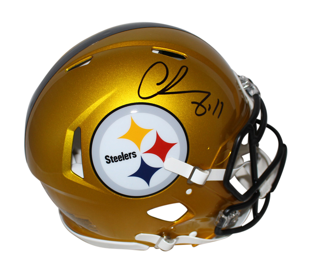 Chase Claypool Signed Pittsburgh Steelers Authentic Flash Helmet Beckett