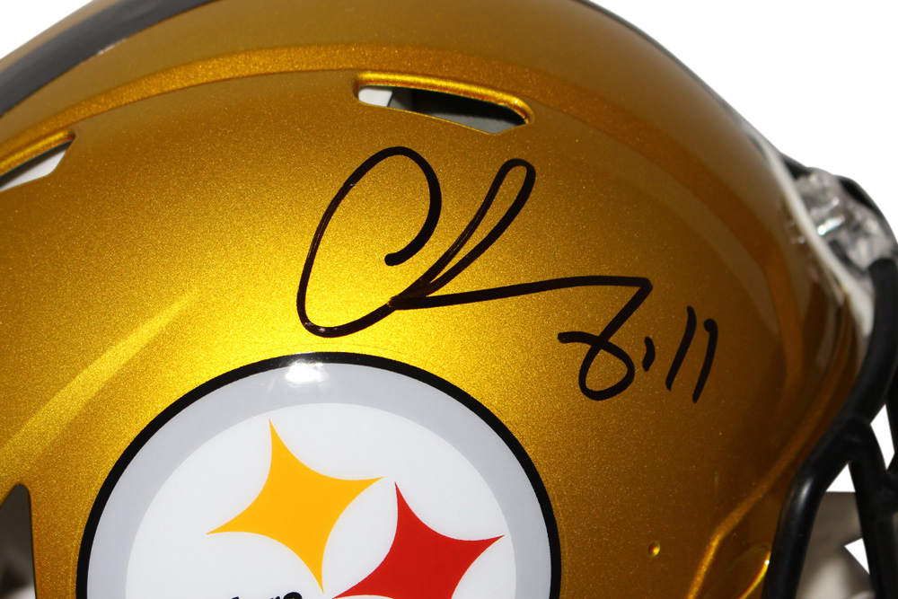 Chase Claypool Signed Pittsburgh Steelers Authentic Flash Helmet Beckett