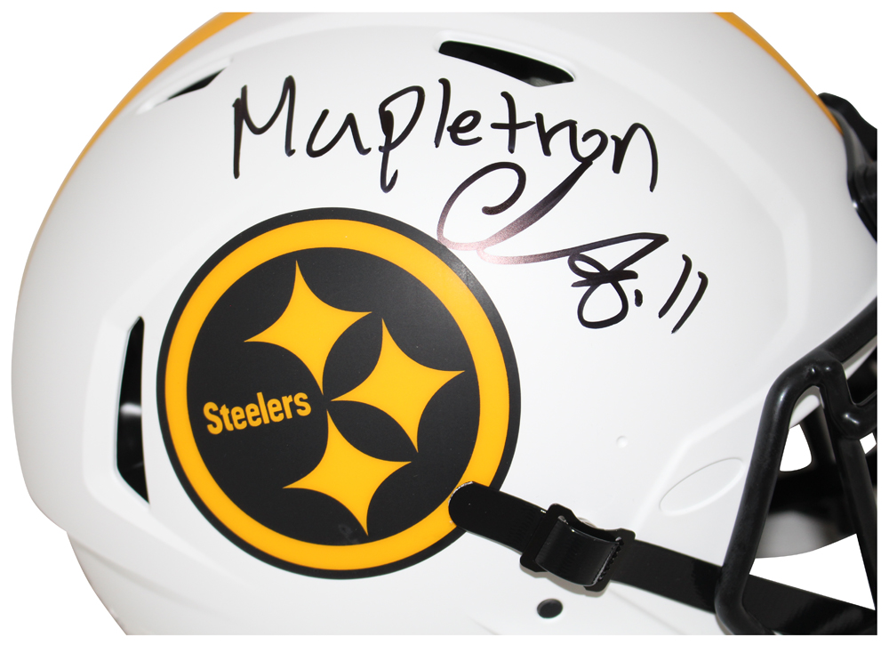 Chase Claypool Signed Steelers Authentic Lunar Helmet Mapletron BAS