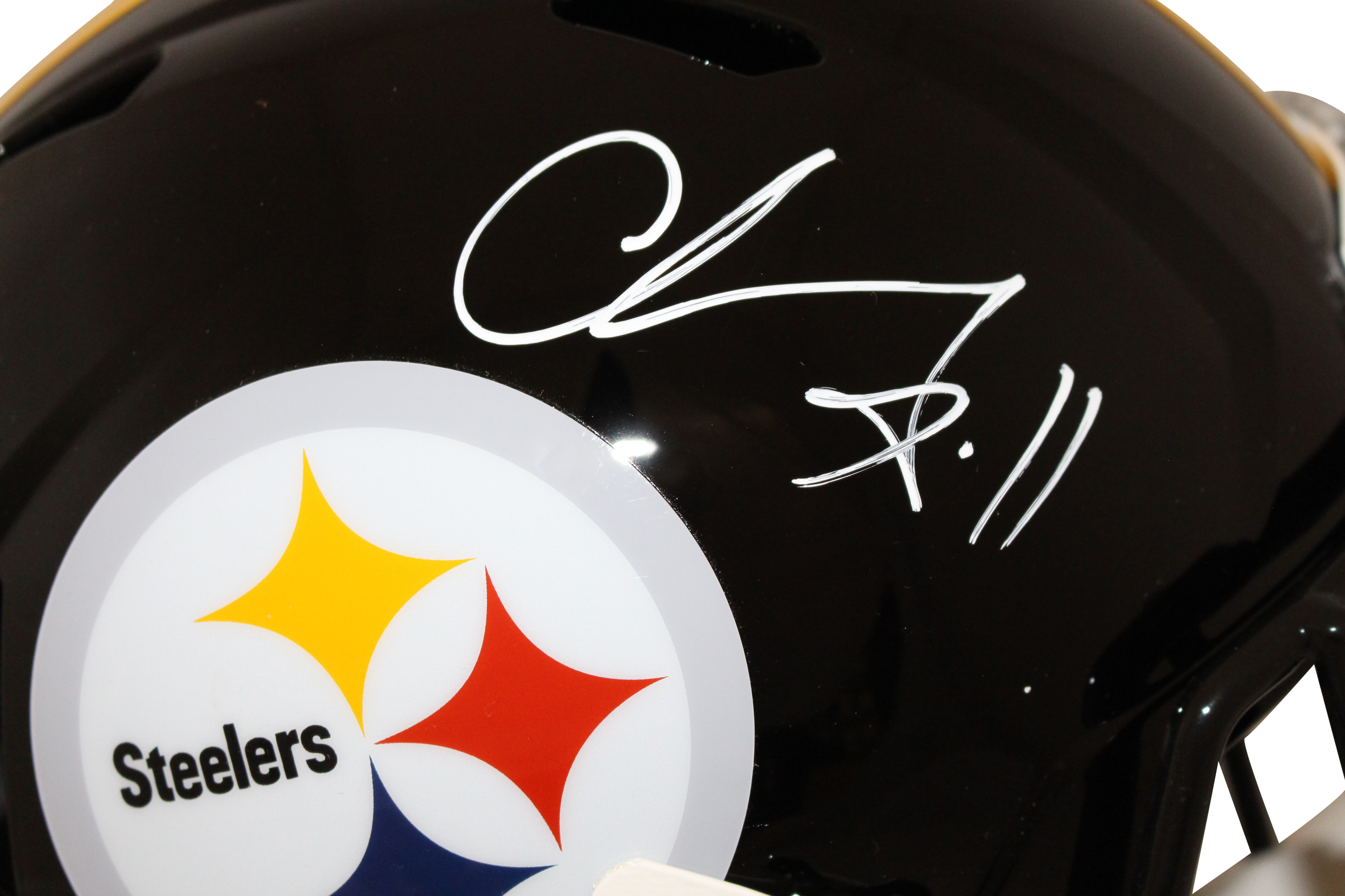 Chase Claypool Autographed Pittsburgh Steelers F/S Speed Helmet BAS 28319