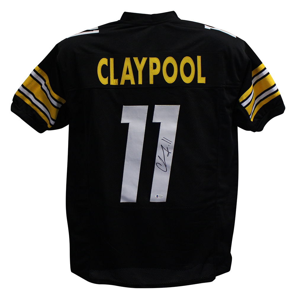 Chase Claypool Autographed/Signed Pro Style Black XL Jersey BAS 28141