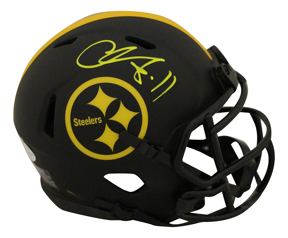 Chase Claypool Autographed Pittsburgh Steelers Eclipse Mini Helmet BAS 28313