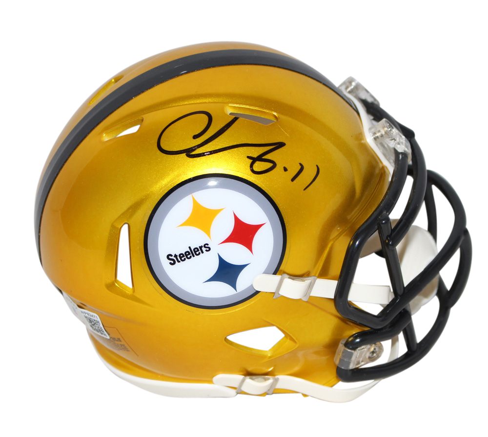 Chase Claypool Autographed Pittsburgh Steelers Flash Mini Helmet Beckett