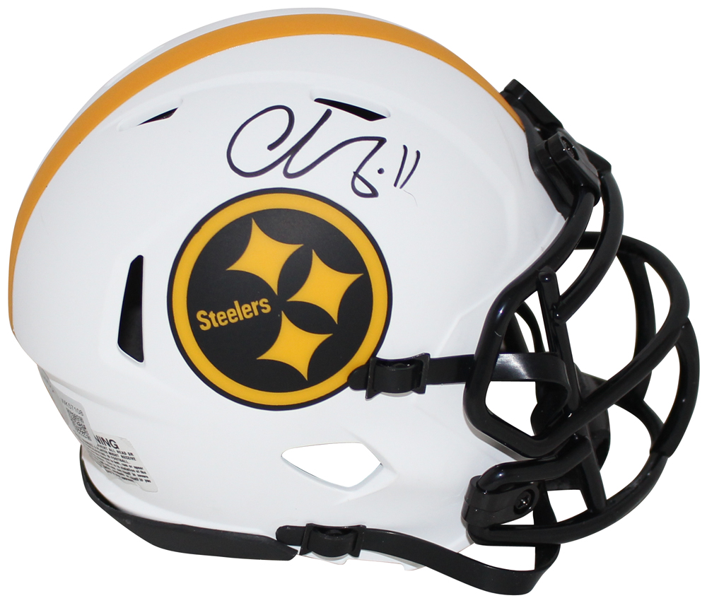 Chase Claypool Autographed Pittsburgh Steelers Lunar Mini Helmet BAS