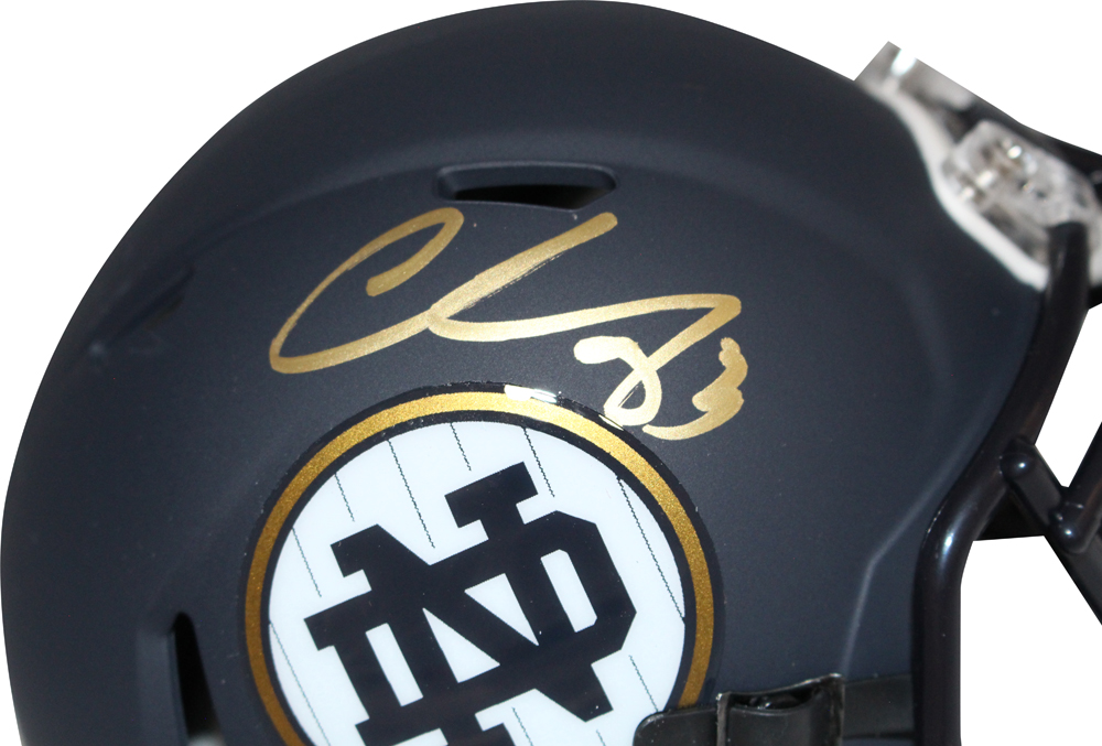Chase Claypool Signed Notre Dame Irish Matte Mini Helmet Beckett