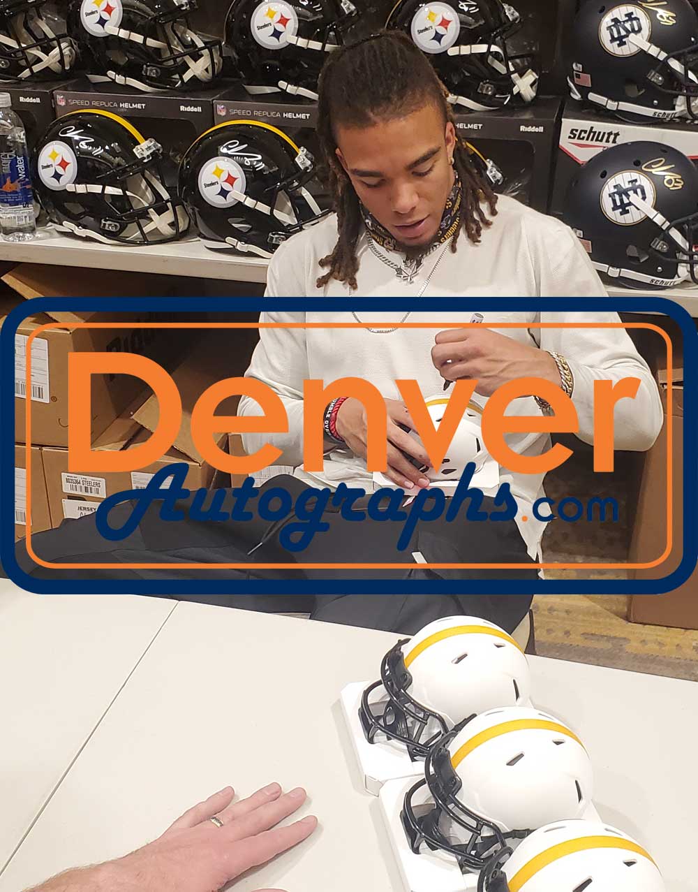 Chase Claypool Autographed Pittsburgh Steelers Lunar Mini Helmet BAS