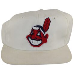 Cleveland Indians Vintage Whtie Snapback Hat 56032