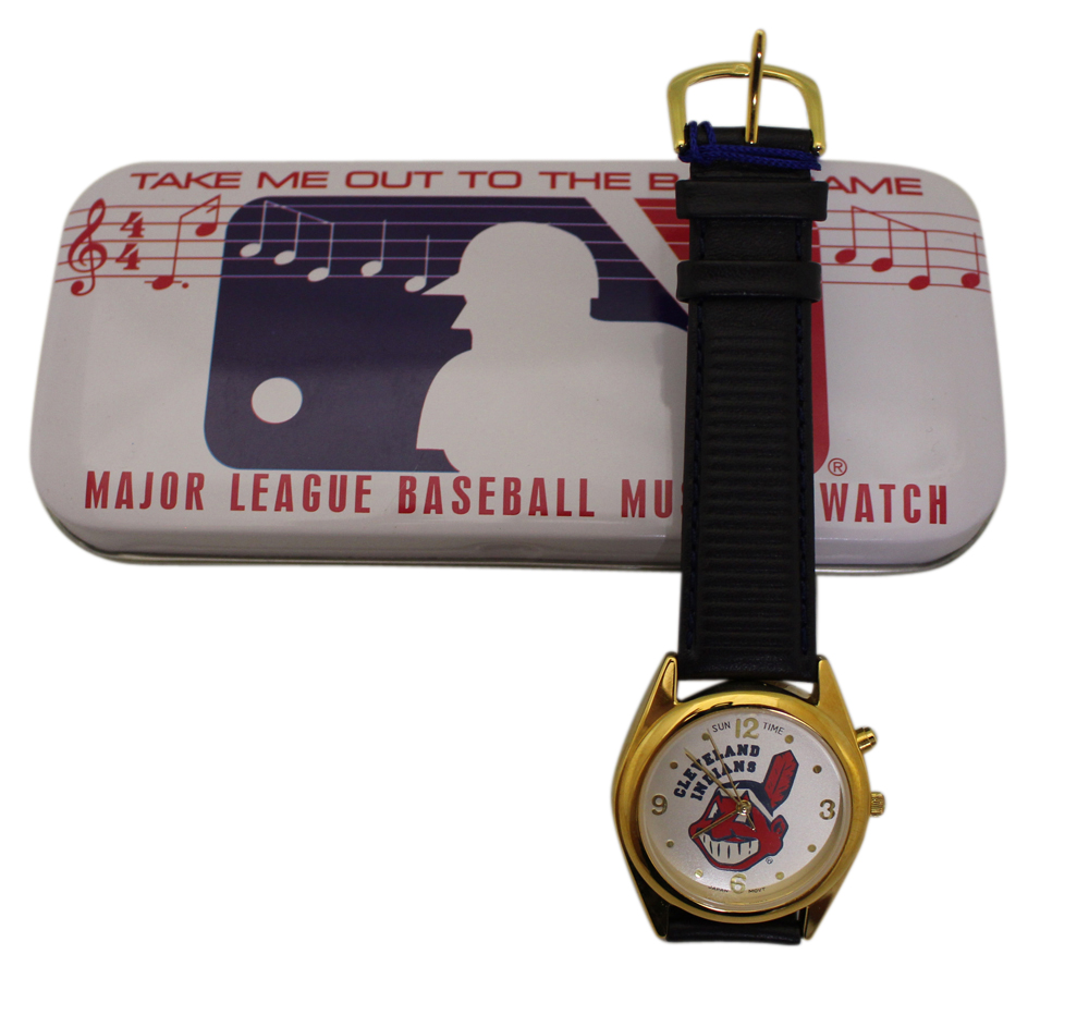 Cleveland Indians Musical Wrist Watch With MLB Tin