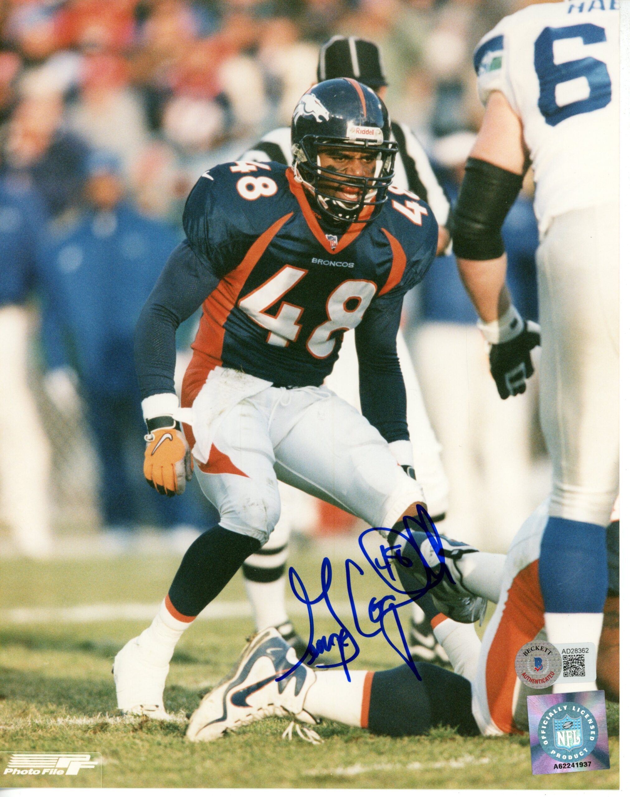 George Cohill Autographed/Signed Denver Broncos 8x10 Photo Beckett 55826
