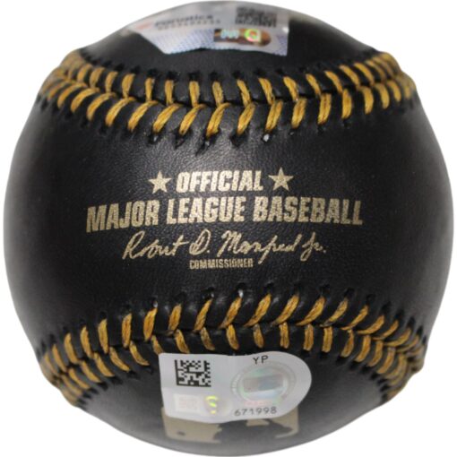 Gerritt Cole Autographed New York Yankees OML Black Baseball FAN 46771