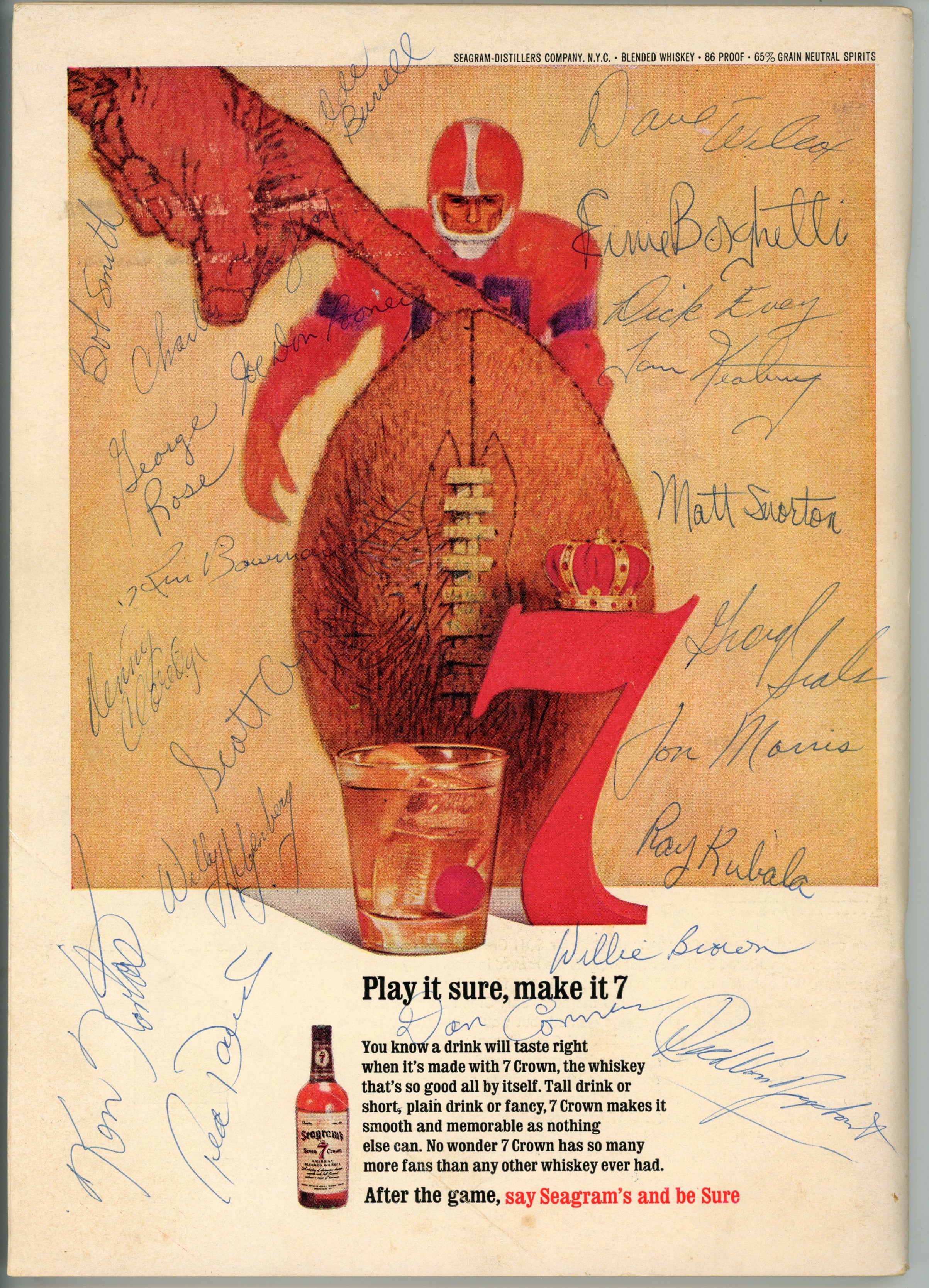 Duke Carlisle Tom Crutcher +12 Signed 1964 College All Stars Magazine JSA 55104