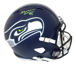 LJ Collier Autographed/Signed Seattle Seahawks Speed Replica Helmet JSA 24892