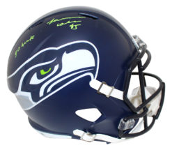 LJ Collier Autographed Seattle Seahawks Speed Replica Helmet Go Hawks JSA 24893