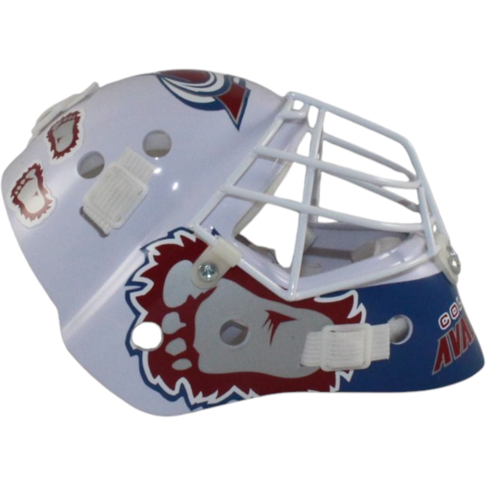 Colorado Avalanche Hockey Mini Goalie Mask White 57496 4 Colorado Avalanche Hockey Mini Goalie Mask White 57496