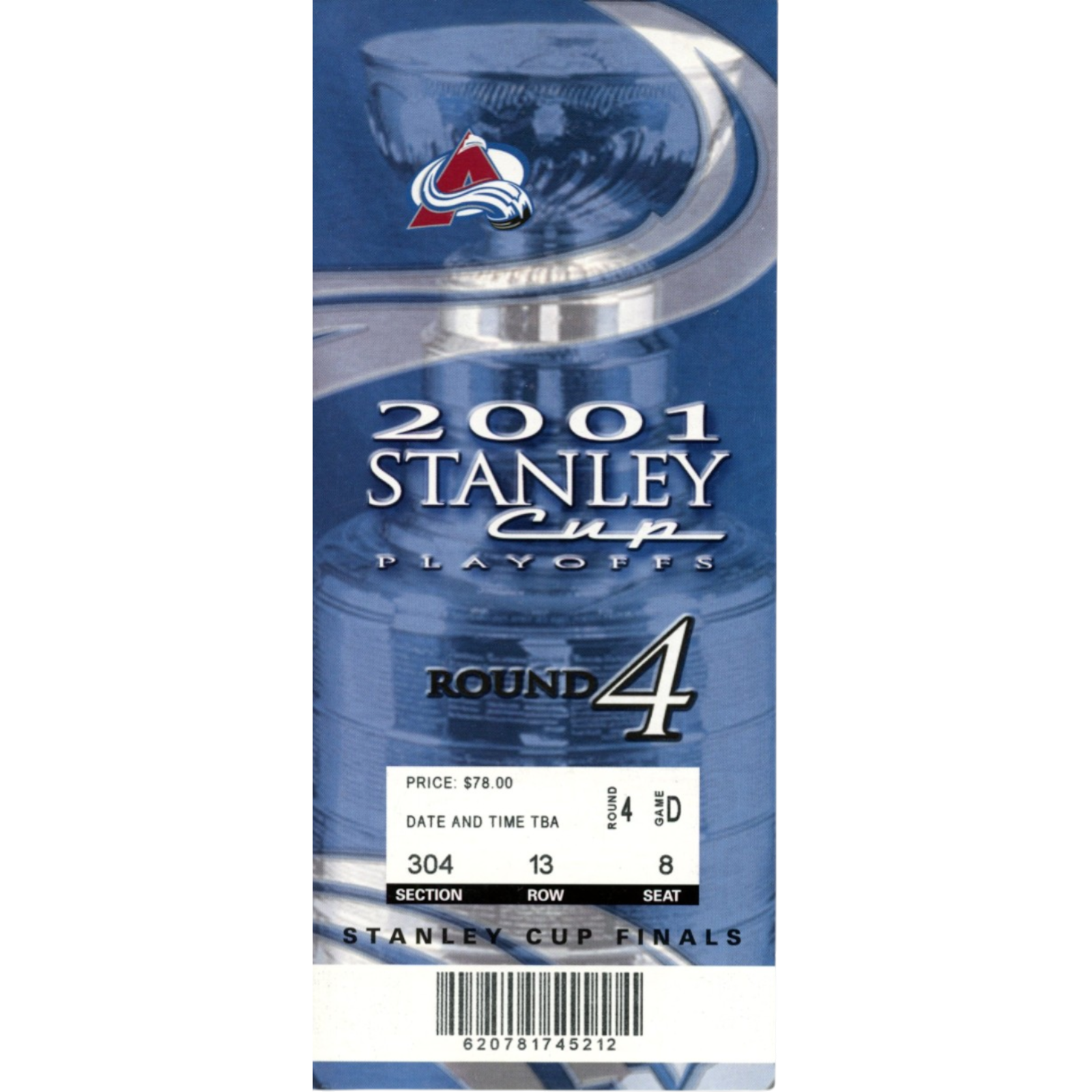 Colorado Avalanche 2001 Stanley Cup Game 7 v New Jersey Devils Full Ticket 55153