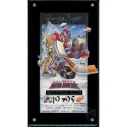 Colorado Avalanche NHL 10/6/1995 Inagural Debut Game Ticket In Case 57812