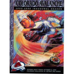 Colorado Avalanche 1995-1996 Inaugural Season vs Detroit Red Wings Program 55527