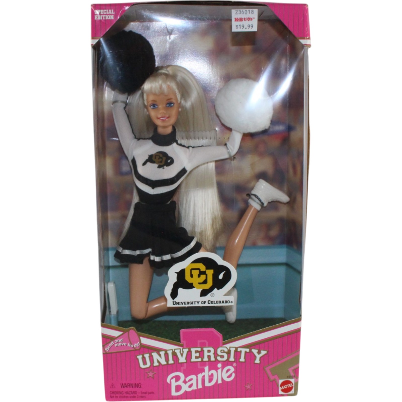 Colorado Buffaloes 1996 University Barbie Mattel Original Box 55349