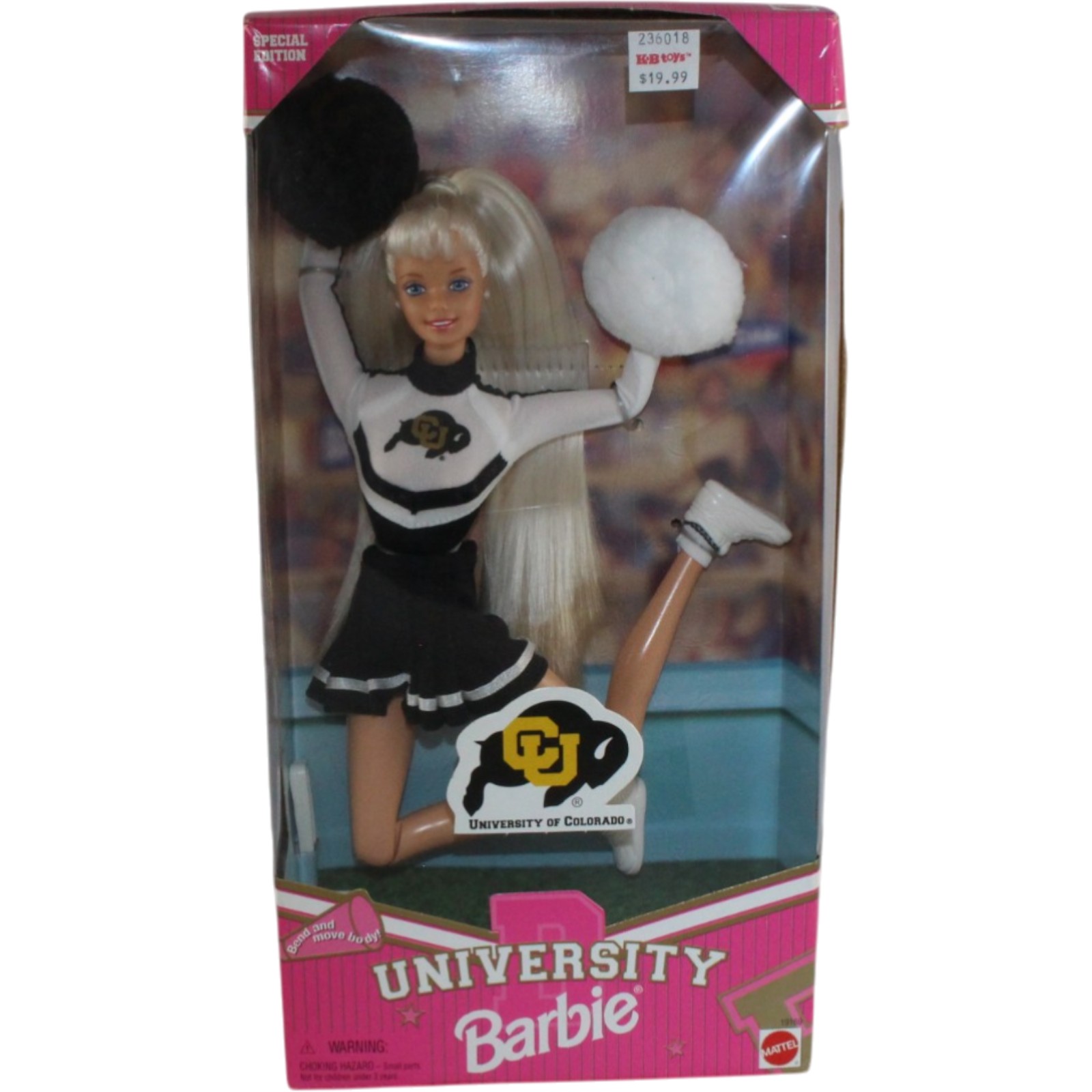 Colorado Buffaloes 1996 University Barbie Mattel Original Box 55349