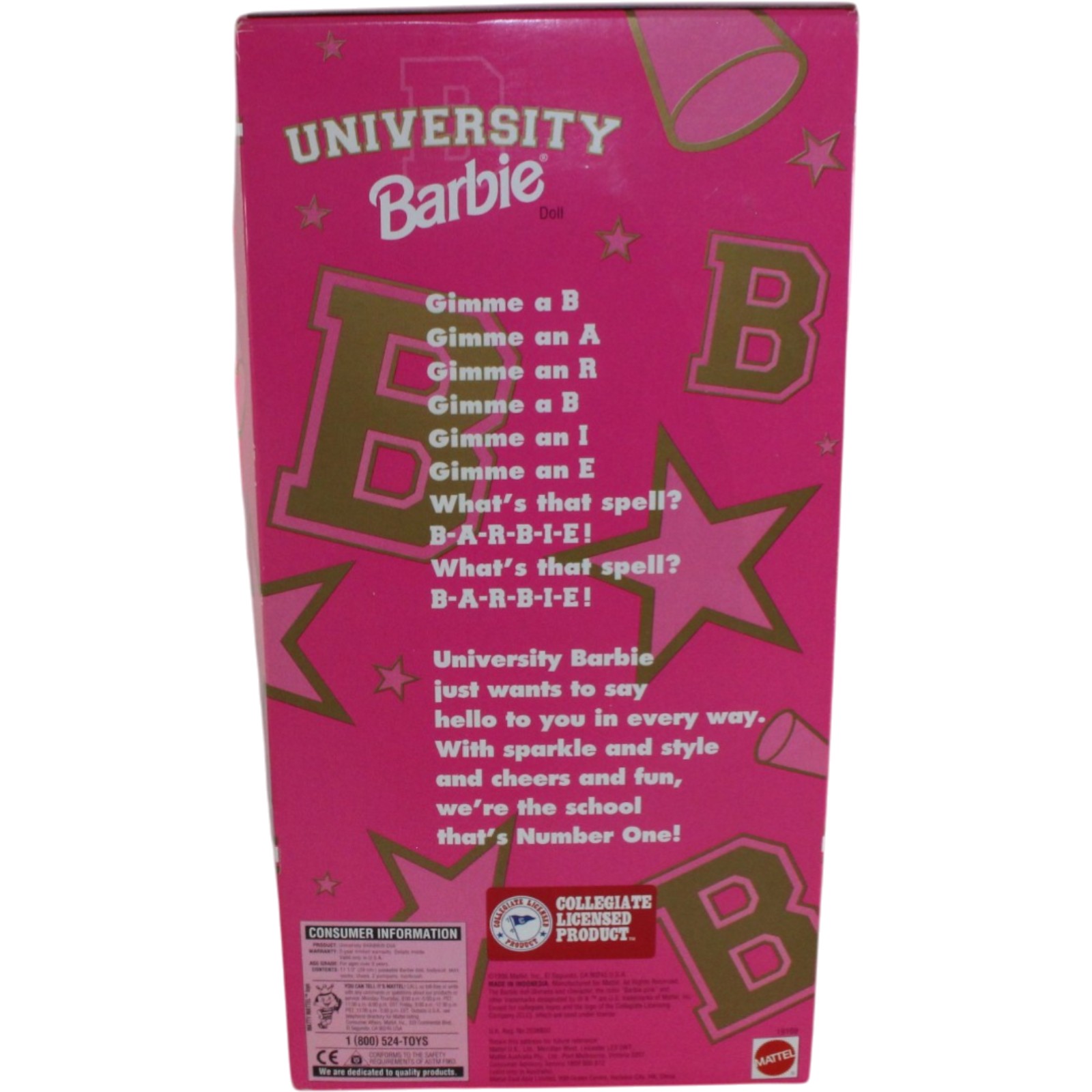 Colorado Buffaloes 1996 University Barbie Mattel Original Box 55349 4 Colorado Buffaloes 1996 University Barbie Mattel Original Box 55349