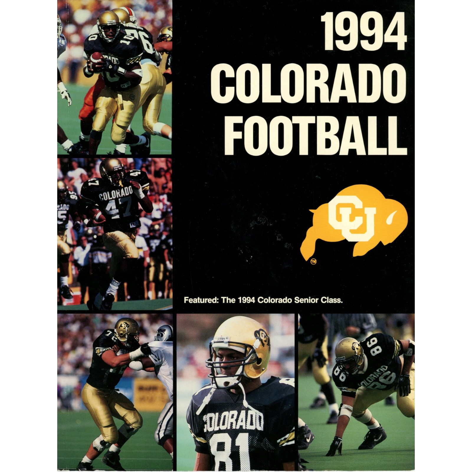 Colorado Buffaloes NCAA Vintage 1994 Season Media Guide 55530