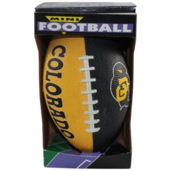 Colorado Buffaloes Rubber Kamball Black & Gold Logo Mini Football 55742