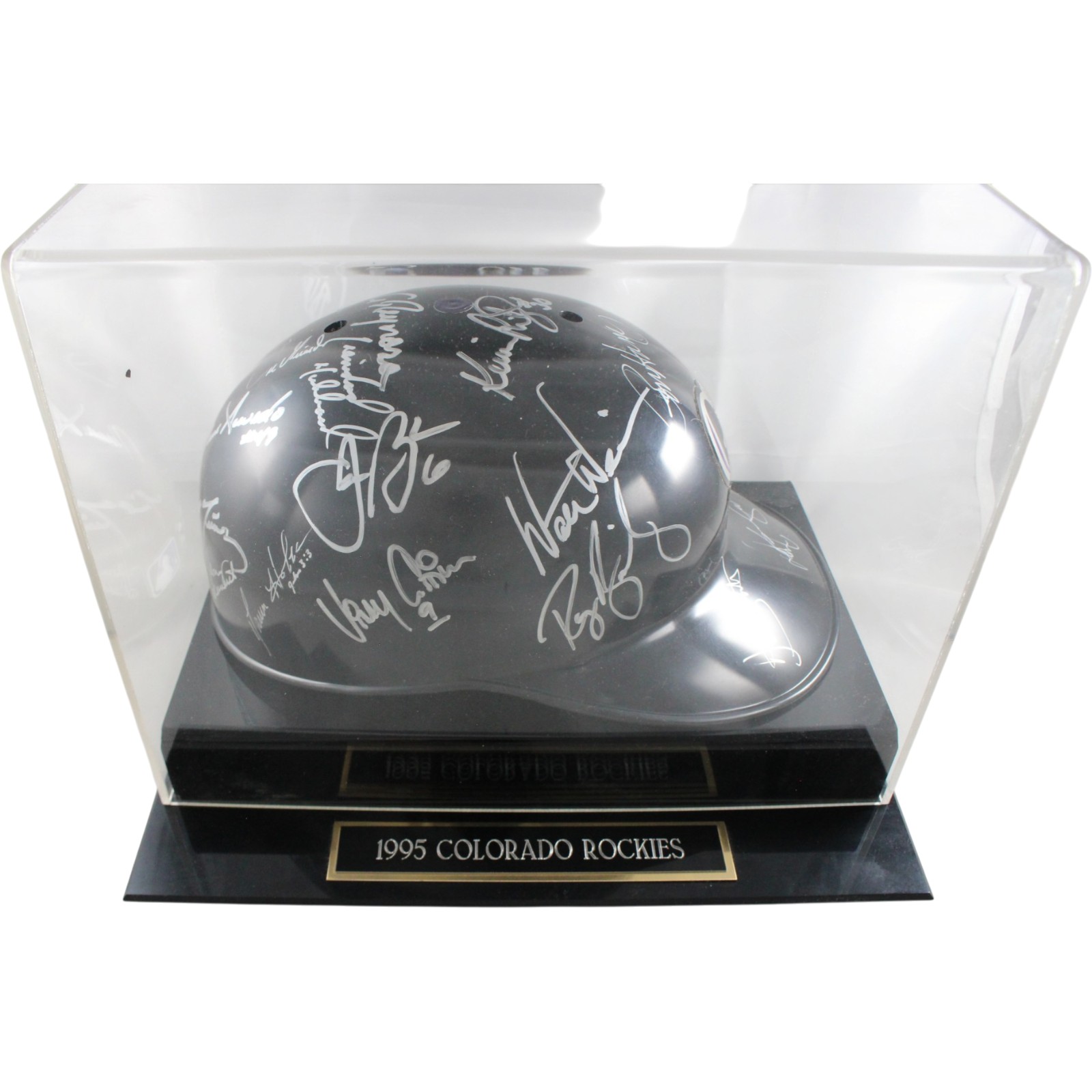 Walker Bichette Castilla +22 Signed Colorado Rockies 1995 Helmet Beckett 55420 14 Walker Bichette Castilla +22 Signed Colorado Rockies 1995 Helmet Beckett 55420