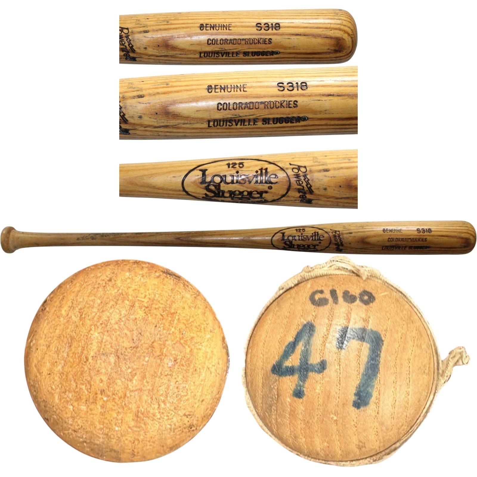 Colorado Rockies 96 Spring Training Blonde Louisville Slugger Baseball Bat 57275
