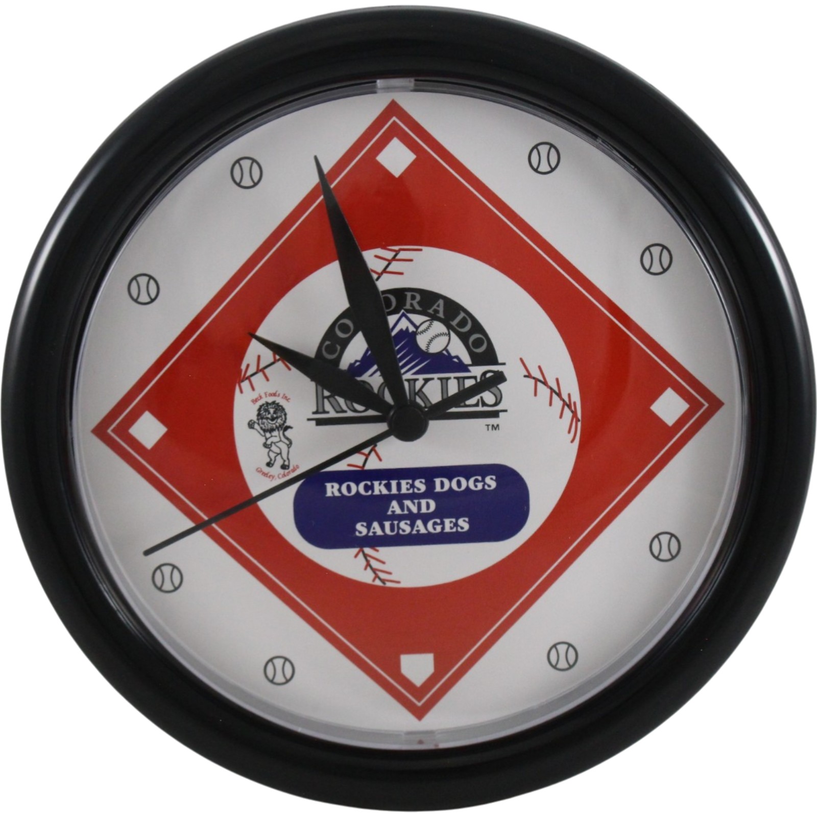 Colorado Rockies Rockies Dogs & Sausages 7" Wall Clock 55310