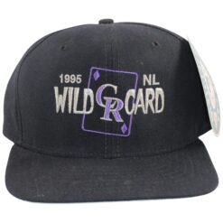 Colorado Rockies 1995 Wild Card Black Clubhouse Cap Snapback Hat 56010