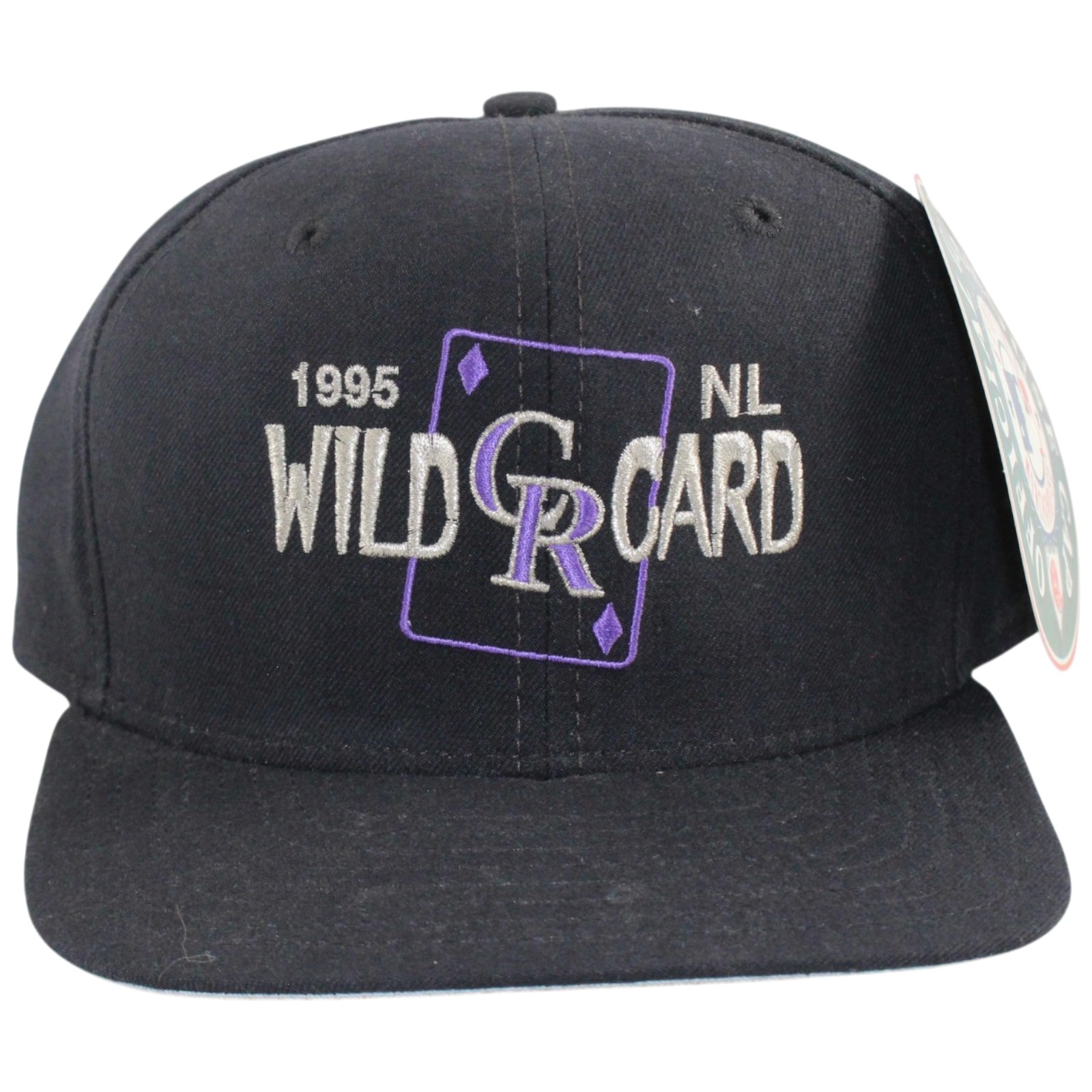 Colorado Rockies 1995 Wild Card Black Clubhouse Cap Snapback Hat 56010