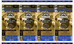 Colorado Rockies MLB 1995 World Series Phantom Tickets Uncut Sheet 55906