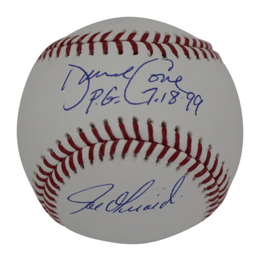 David Cone & Joe Girardi Signed New York Yankees OML Baseball PG BAS