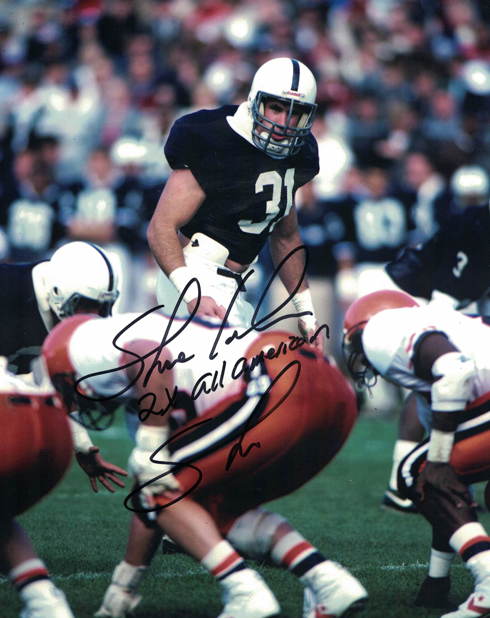 Shane Conlan Autographed/Signed Penn State 8x10 Photo 2x All American 30324