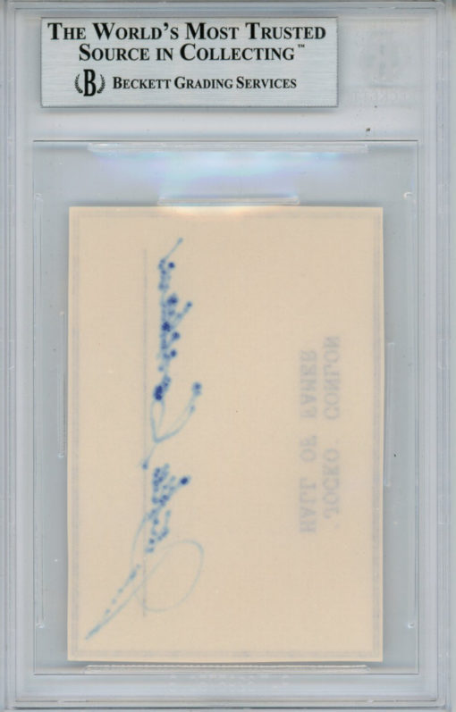 Jocko Conlon Hall Of Famer Autographed Cut Boston Braves Beckett Slab