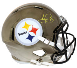 James Conner Autographed Pittsburgh Steelers Chrome Replica Helmet JSA 24000