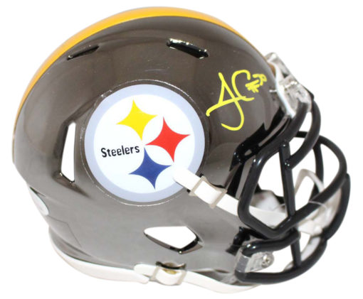 James Conner Autographed Pittsburgh Steelers Chrome Mini Helmet JSA 24004