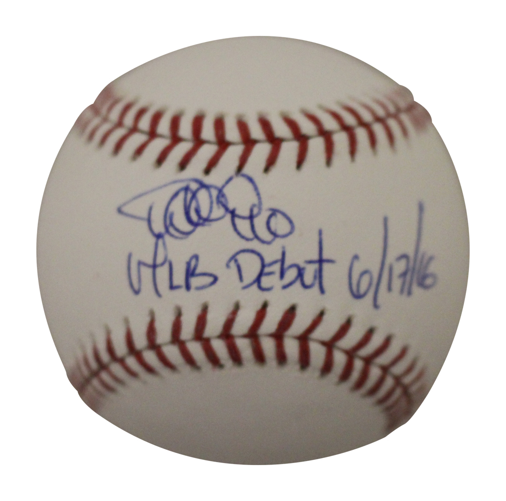 Wilson Contreras Autographed Chicago Cubs OML Baseball MLB Debut BAS 27355