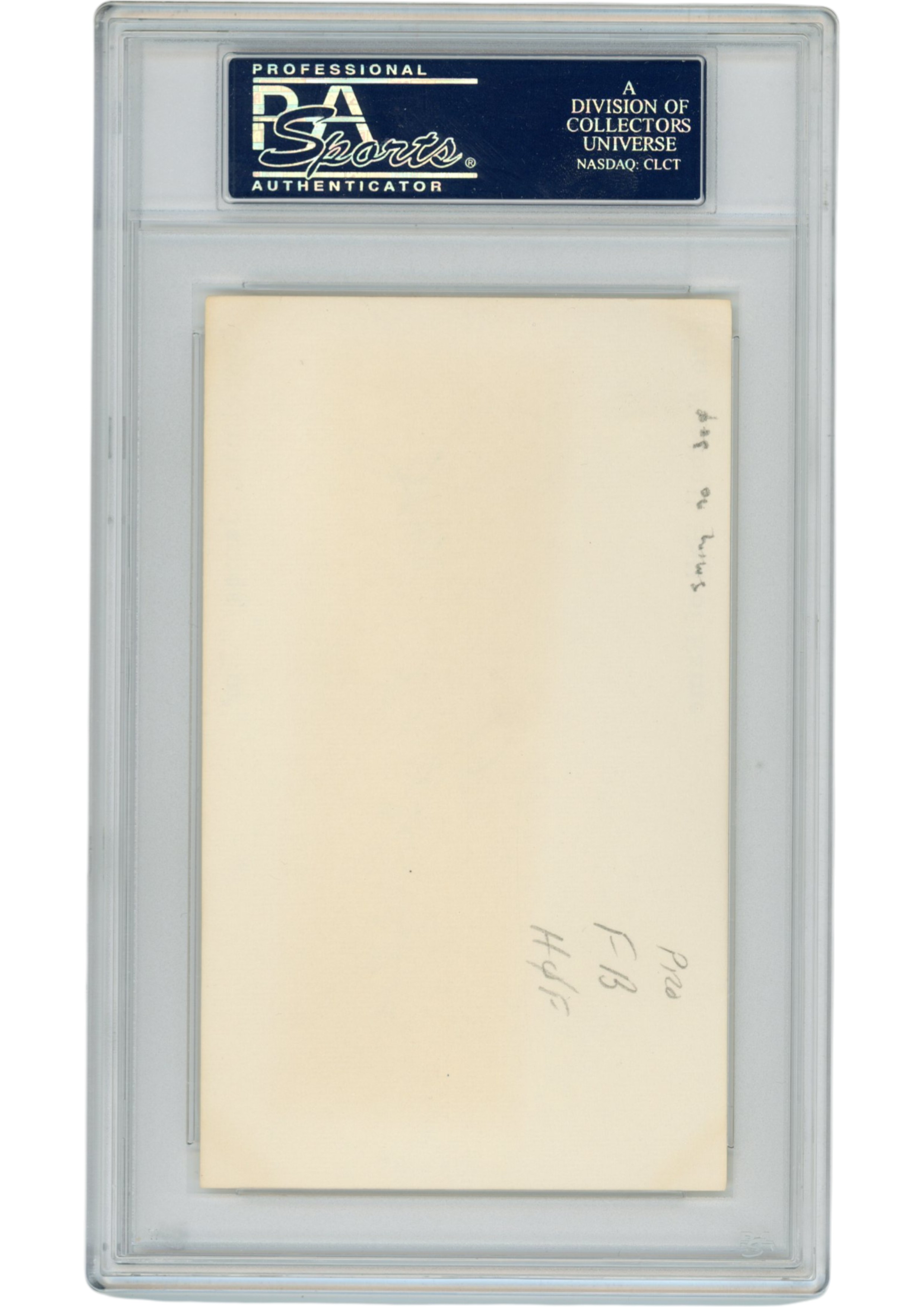 Jimmy Conzelman Autographed Milwaukee Badgers Index Card Slabbed PSA 54919