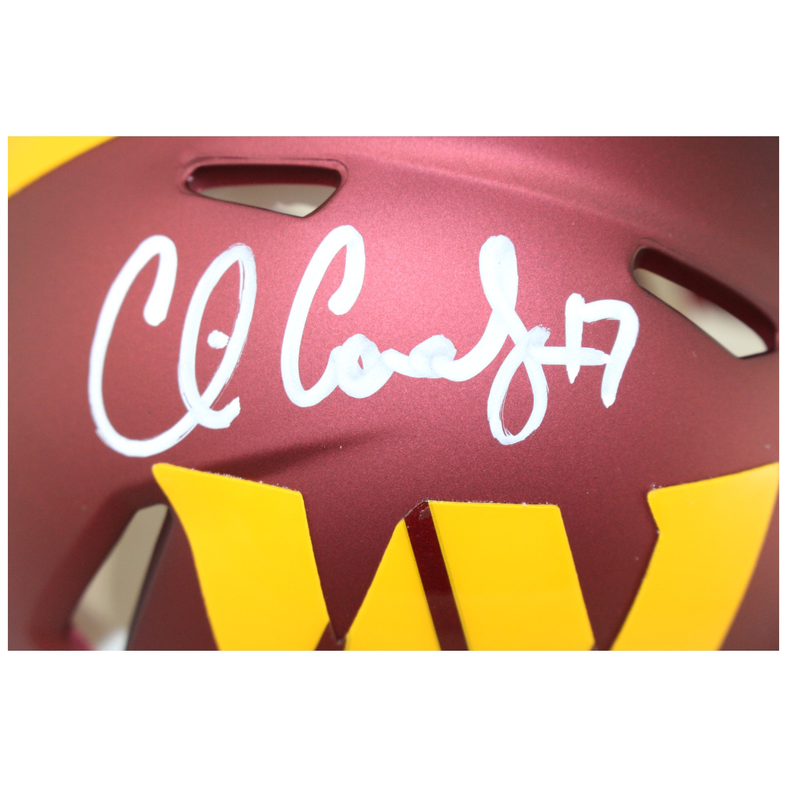Chris Cooley Autographed Washington Commanders Mini Helmet Beckett Witness 52880