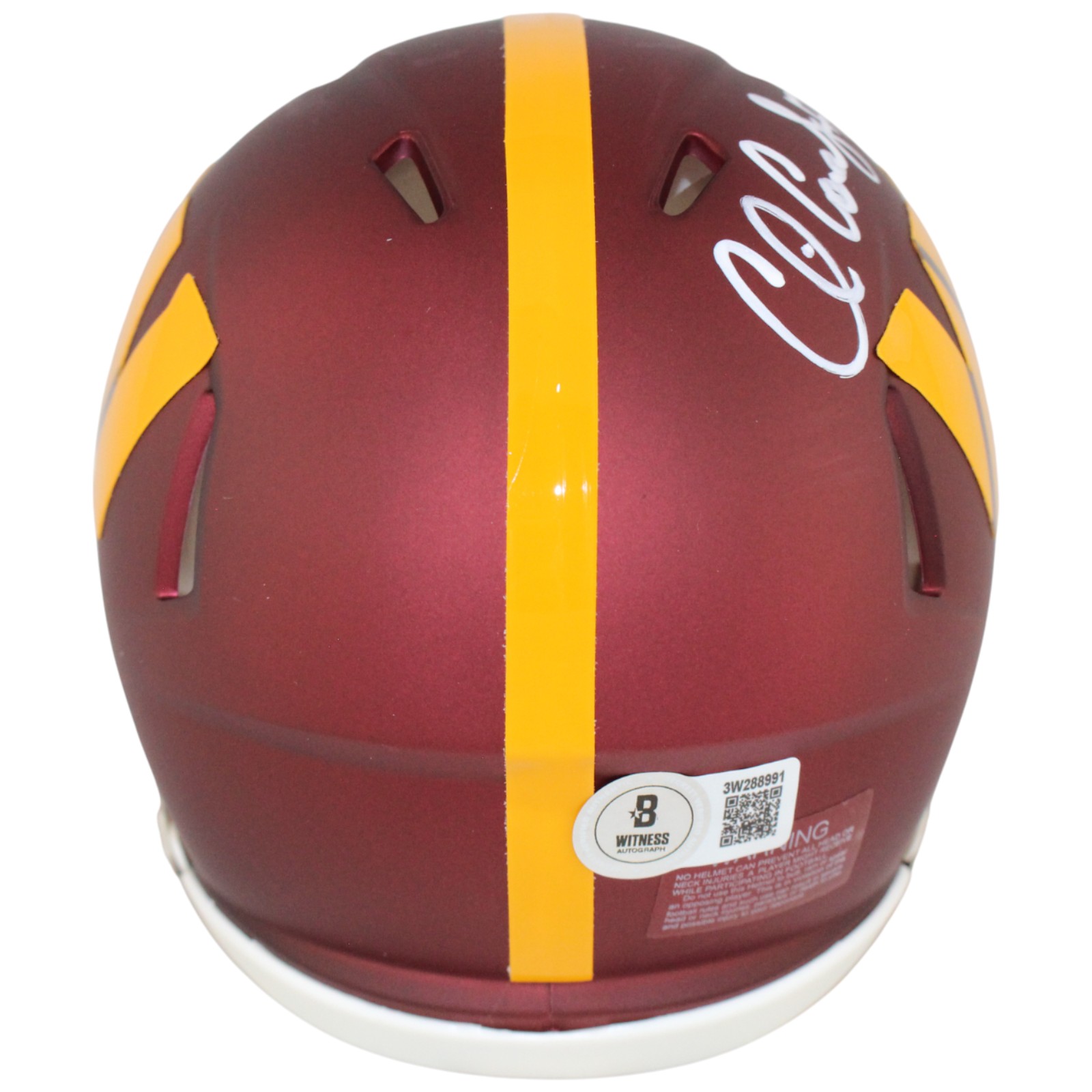 Chris Cooley Autographed Washington Commanders Mini Helmet Beckett Witness 52880 3 Chris Cooley Autographed Washington Commanders Mini Helmet Beckett Witness 52880